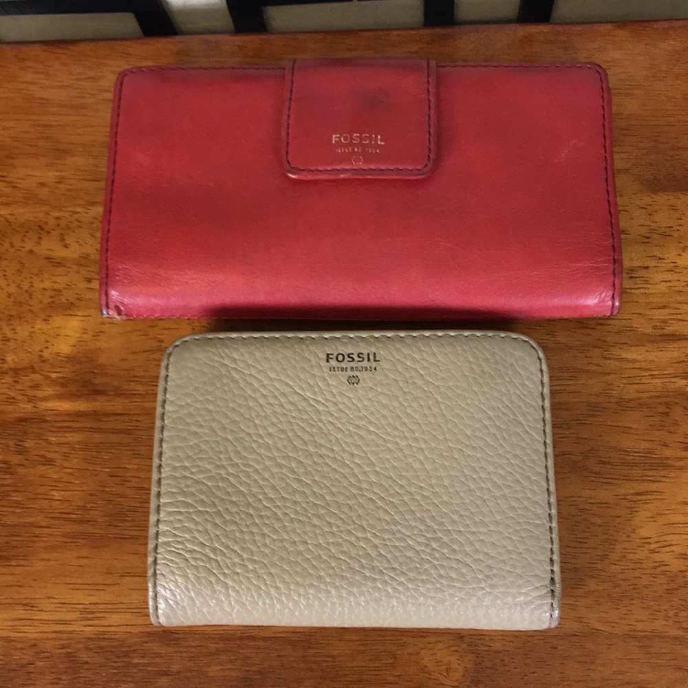 2 Fossil Leather wallets